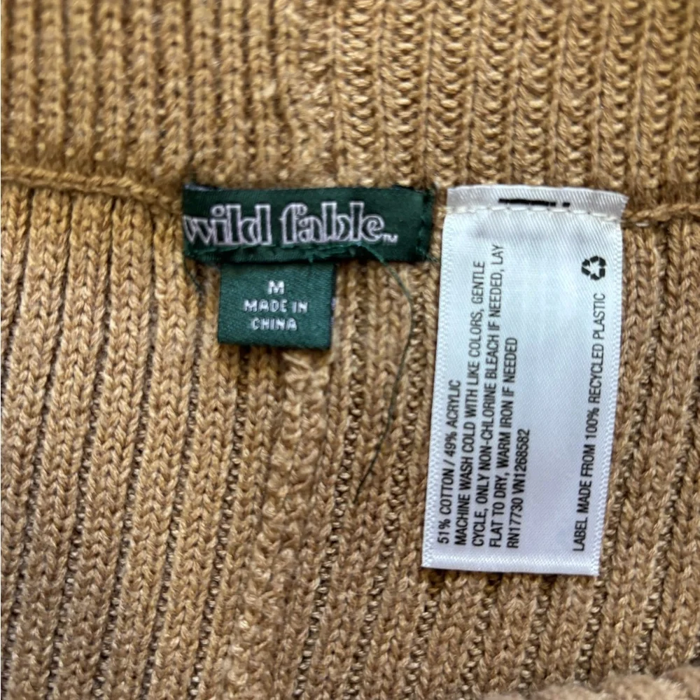 wild fable Ribbed Knit Pull-On Cropped Tank and Flare Pants in Camel - Picture 2 of 6
